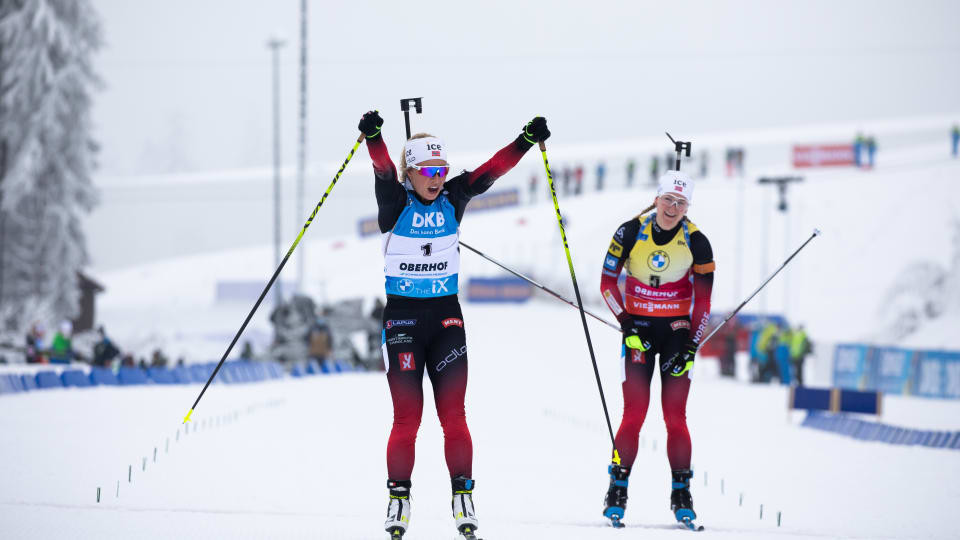 Biatlon üzrə DÇ-də Tiril Ekhoff 3-cü qızıl medalını qazanıb