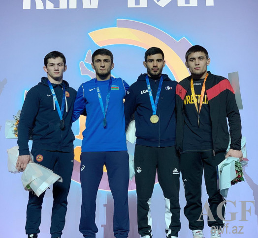 Kiyev turnirinin son günündə sərbəst güləşçilər bir dəst medal qazandı