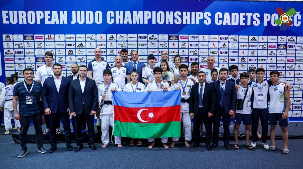 Cüdoçularımız Avropa çempionatında komanda hesabında birinci yeri tutub