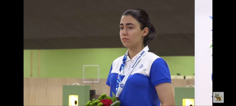 Atıcımız Leyli Əliyeva Belarusda qızıl medal qazandı