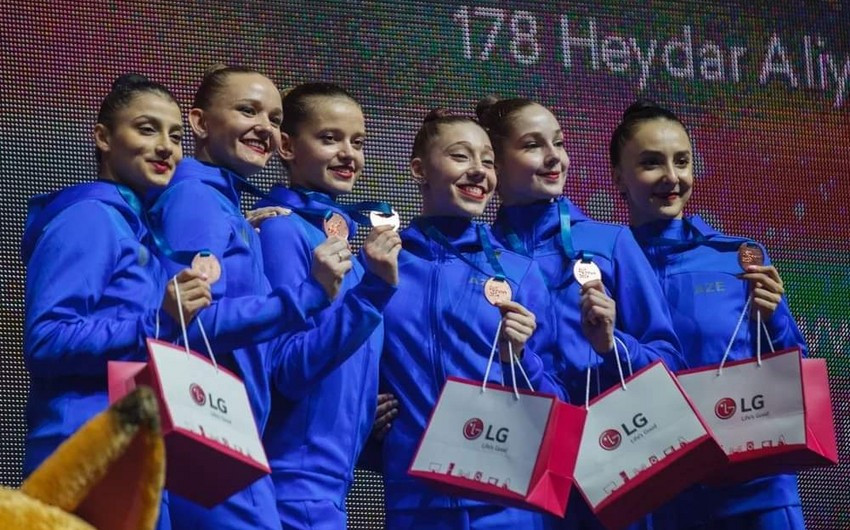 Bədii gimnastika üzrə dünya kubokunda qrup hərəkətləri komandamız 2 bürünc medal qazandı