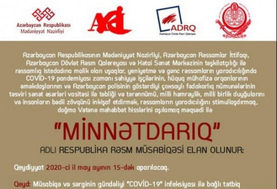 “Minnətdarıq” adlı respublika rəsm müsabiqəsi davam edir