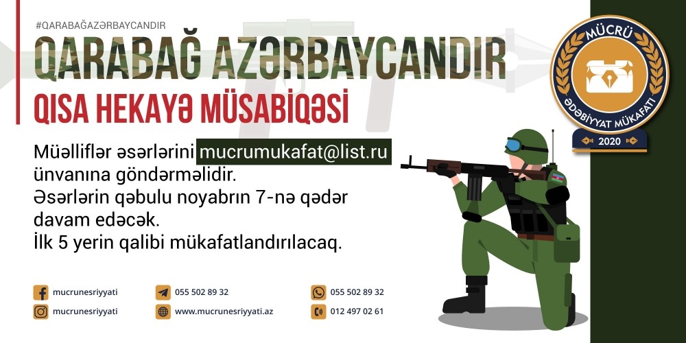 “Qarabağ Azərbaycandır” adlı qısa hekayə müsabiqəsi elan olunub