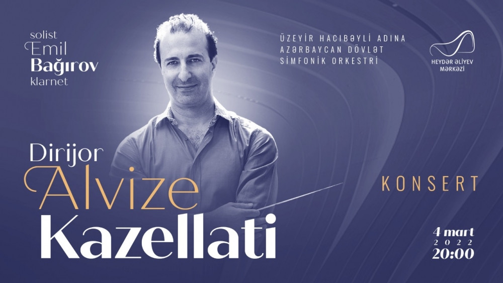 Heydər Əliyev Mərkəzində Alvize Kazellatinin dirijorluğu ilə konsert keçiriləcək