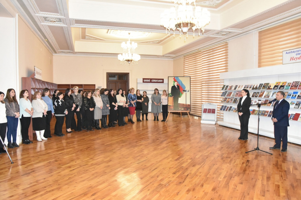 Ümummilli Lider Heydər Əliyevin xatirəsi Milli Kitabxanada anılıb