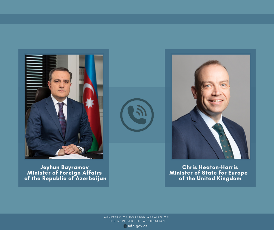 Ceyhun Bayramov Kris Hiton-Harris ilə regional təhlükəsizlik məsələlərini müzakirə edib