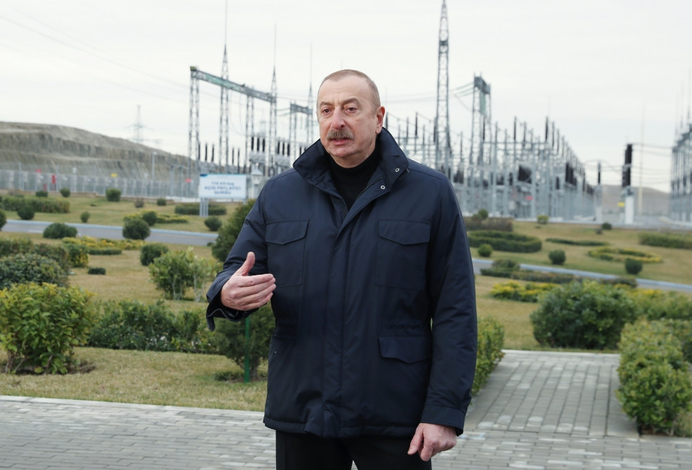 President Ilham Aliyev attends inauguration of “Gobu” Energy Junction