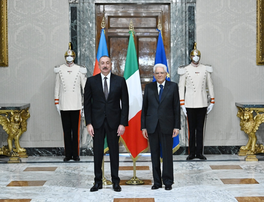 President Ilham Aliyev meets with Italian President Sergio Mattarella