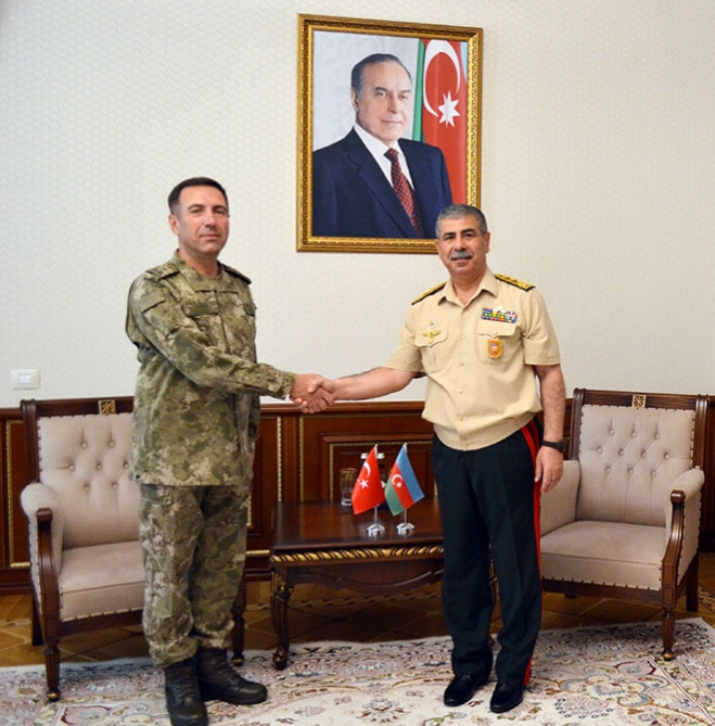 Zakir Hasanov meets with Lieutenant General Abdullah Katirci