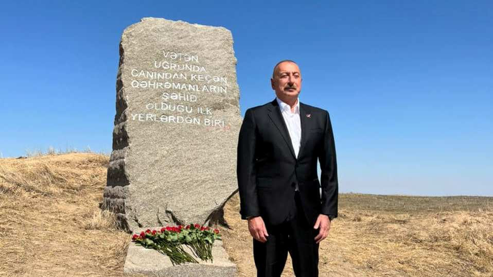 President of Azerbaijan visiting Fuzuli