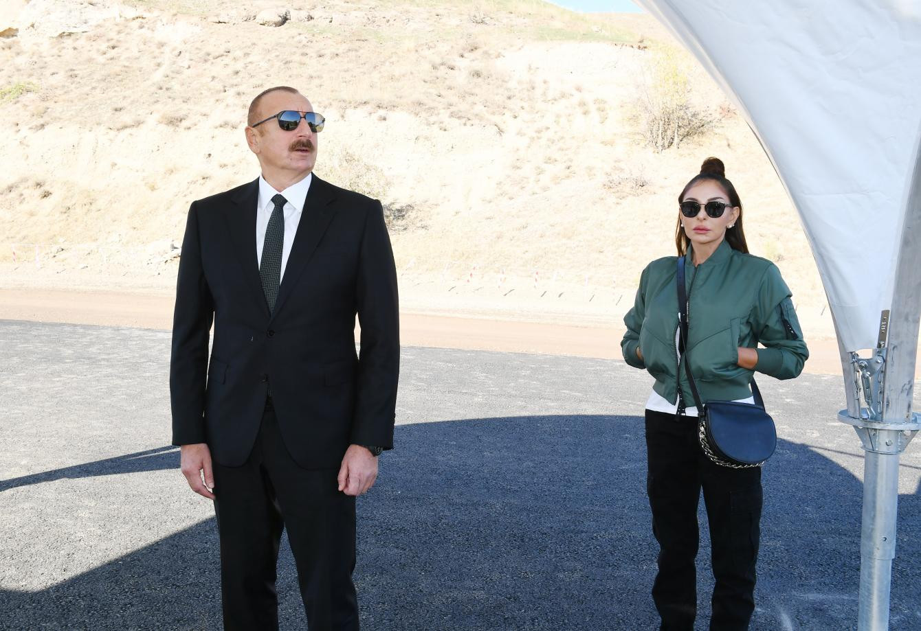 Azerbaijani President, First Lady visit Fuzuli region