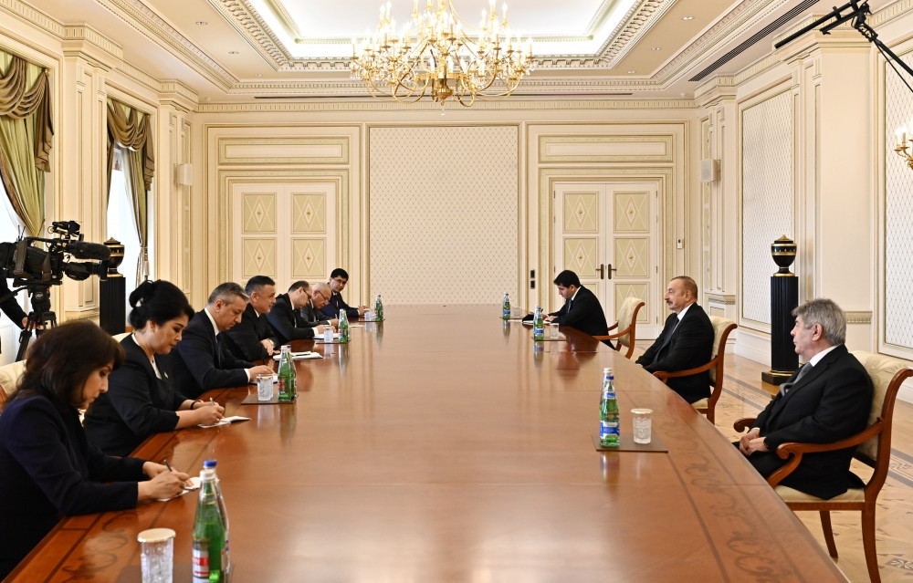 Azerbaijani President receives delegation led by Speaker of Legislative Chamber of Uzbekistan's Oliy Majlis