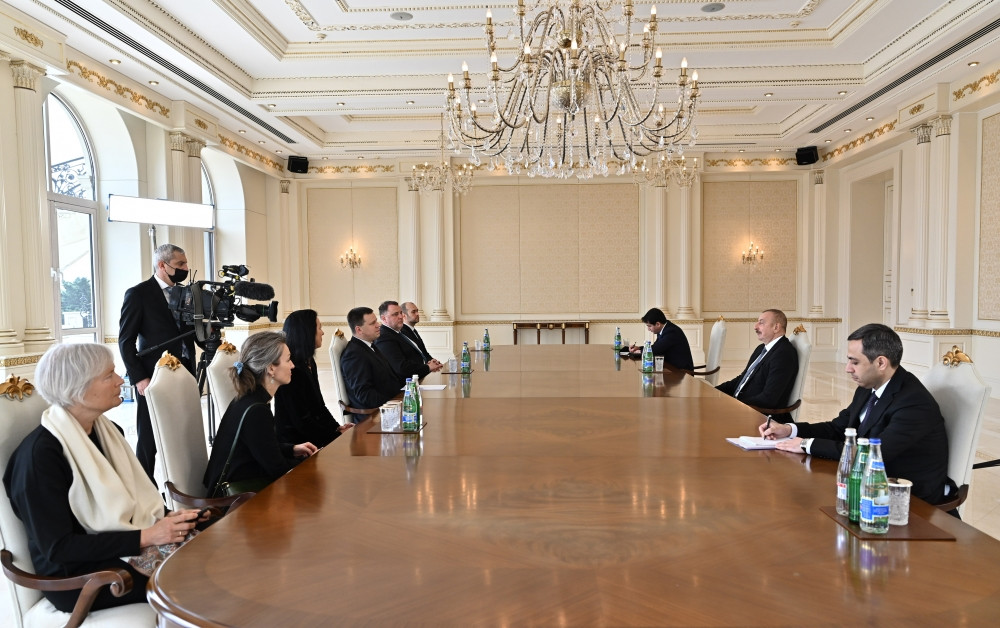 President Ilham Aliyev receives delegation led by chairman of Estonia’s Parliament