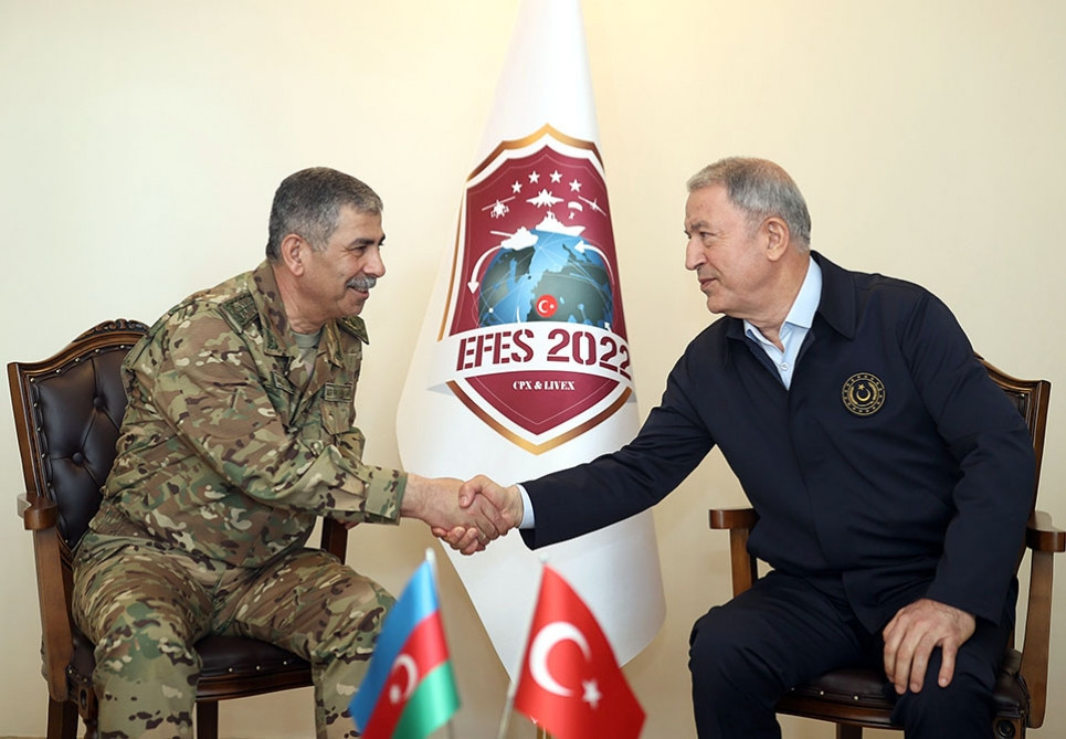 Azerbaijan Minister of Defense met with the Turkish Minister of National Defense
