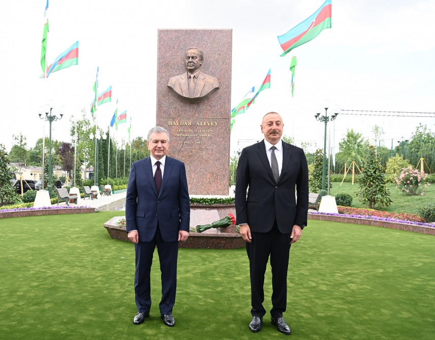President of Azerbaijan and President of Uzbekistan attended opening of Heydar Aliyev Square in Tashkent