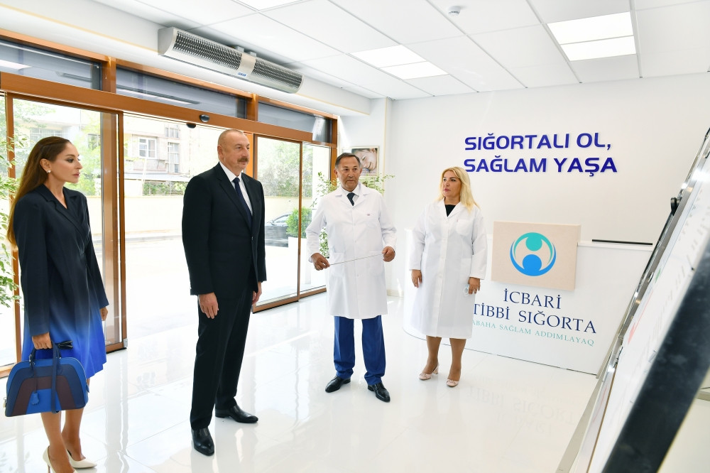 President Ilham Aliyev and First Lady Mehriban Aliyeva view conditions created at maternity hospital in Baku after major overhaul
