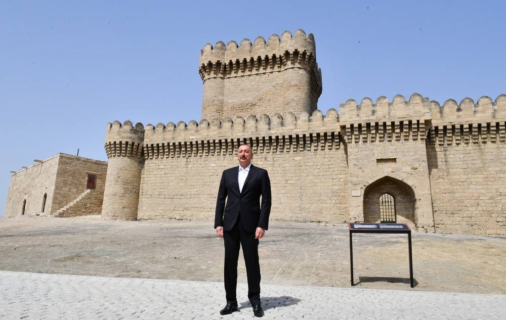 President Ilham Aliyev viewed landscaping work carried out in Ramana settlement