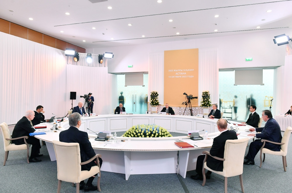 Official reception was organized in honor of CIS heads of state in Astana