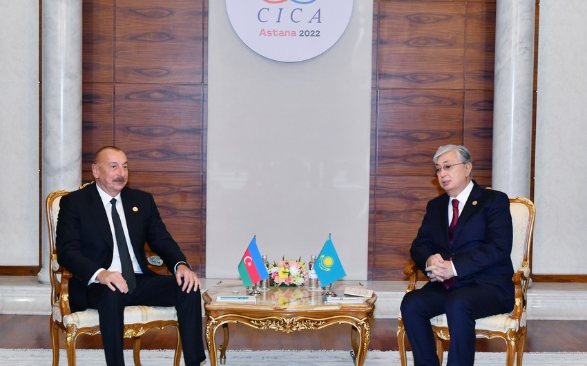 President of Azerbaijan congratulates his Kazakh counterpart