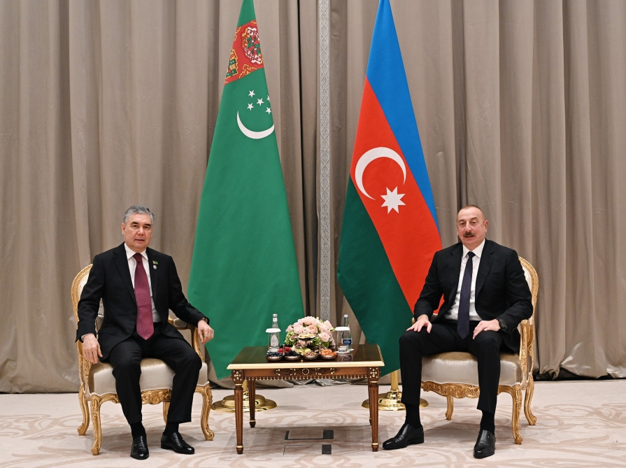 Состоялась встреча президента Ильхама Алиева с Гурбангулы Бердымухамедовым