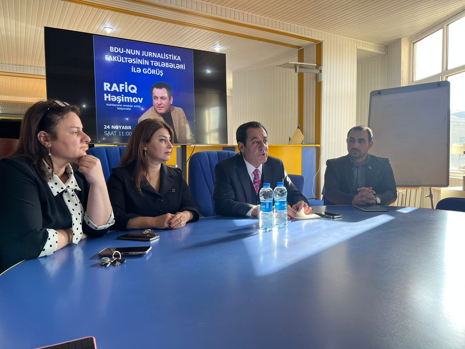 Rafiq Həşimov BDU-nun Jurnalistika fakültəsinin qonağı olub