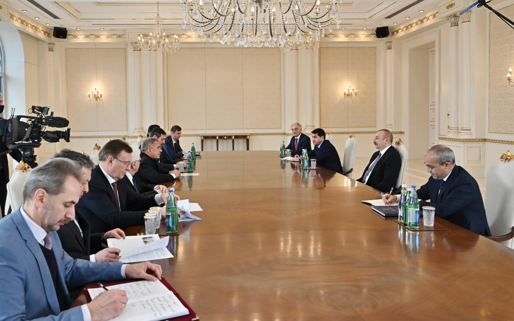 President Ilham Aliyev received delegation led by President of Republic of Tatarstan of Russia