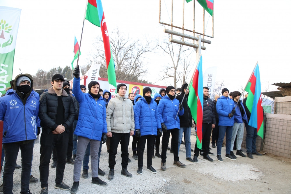 Protests on Khankandi-Lachin road enter their 14th day