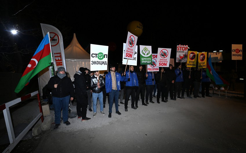 Protest on Khankandi-Lachin enters its 18th days