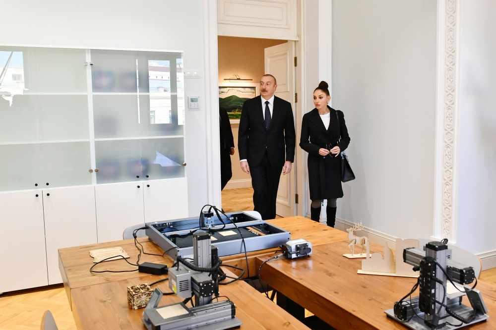 President Ilham Aliyev and First Lady Mehriban Aliyeva viewed conditions created at Child and Youth Development Center in Baku after major overhaul