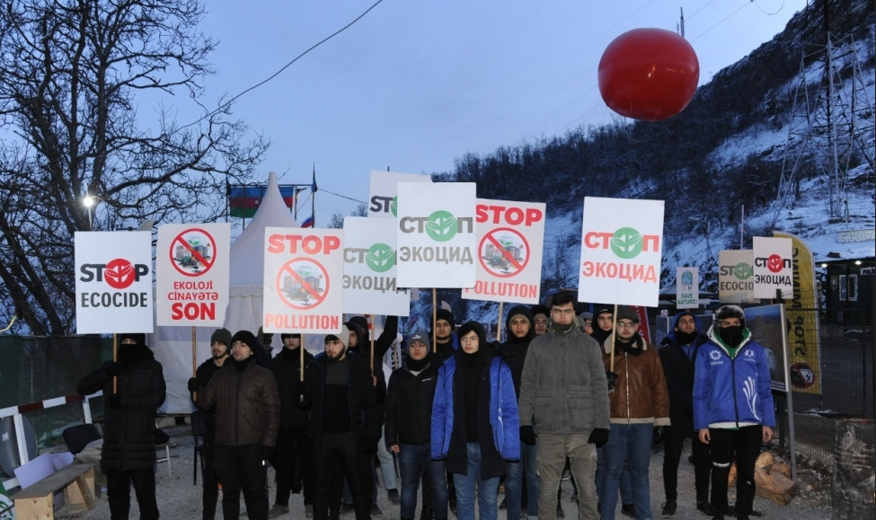 Laçın-Xankəndi yolunda ekofəalların aksiyası davam edir
