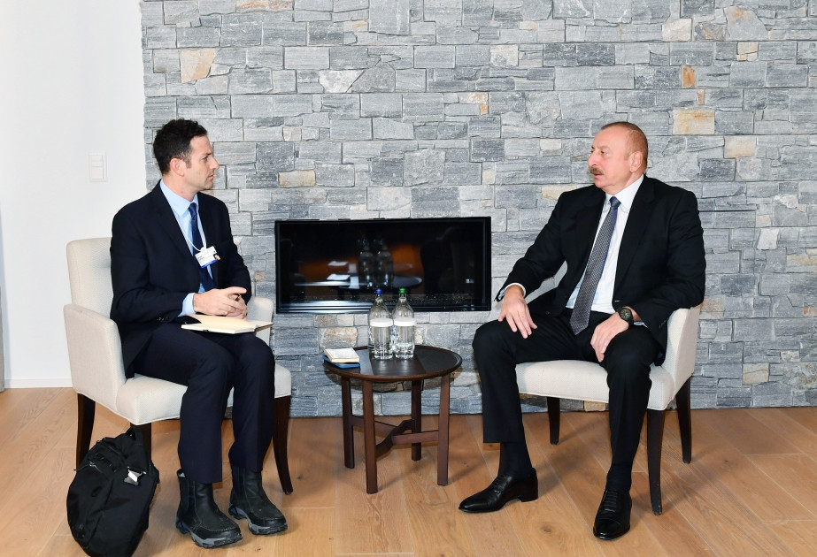 President Ilham Aliyev met with President of Global Affairs at “The Goldman Sachs Group, Inc.” in Davos
