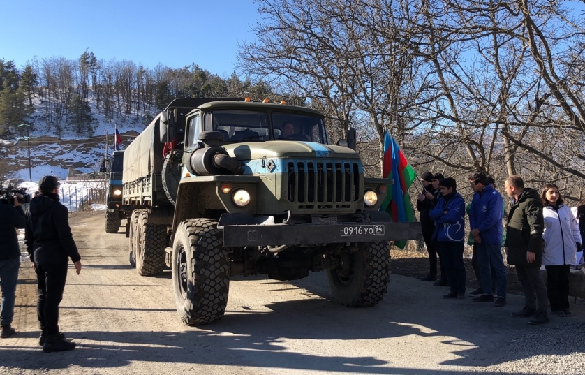 Sülhməramlıların daha 6 avtomobilinin aksiya ərazisindən sərbəst keçidi təmin olunub