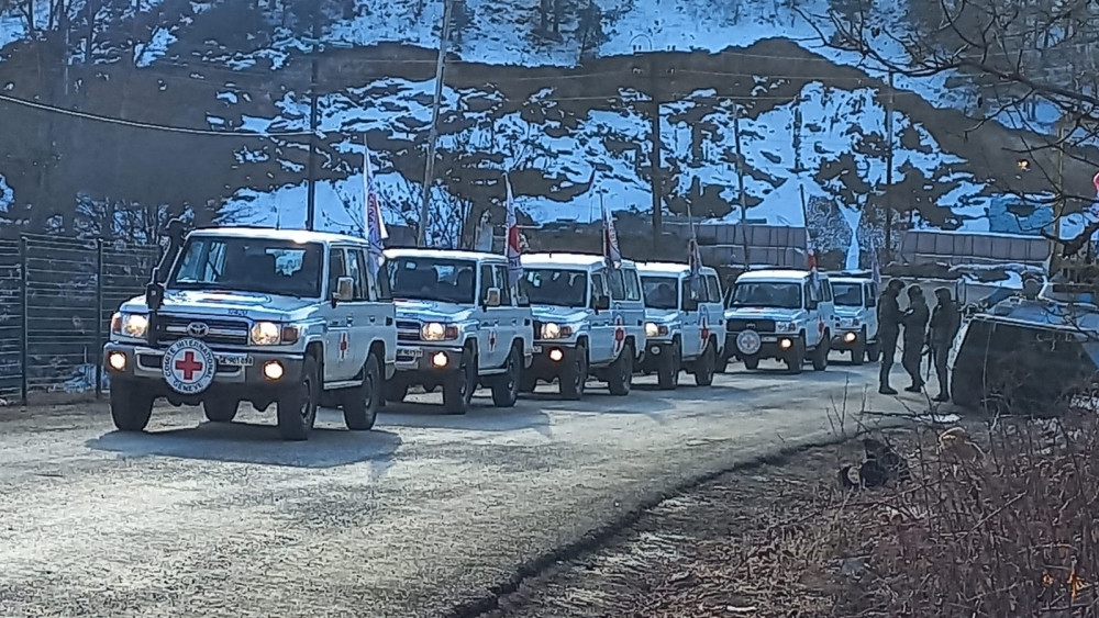 58 vehicles belonging to Russian peacekeepers and ICRC passed along Lachin-Khankandi road over past day
