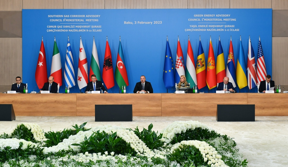 9th Southern Gas Corridor Advisory Council Ministerial Meeting and 1st Green Energy Advisory Council Ministerial Meeting are underway in Baku