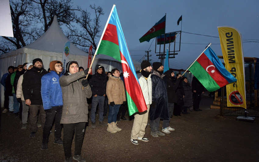 Xankəndi-Laçın yolunda 54 gündür ekofəalların dəyişməz etirazları davam edir