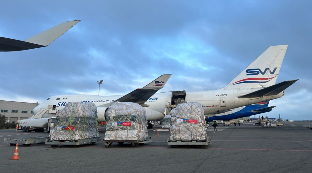 Another humanitarian aid plane leaves for Türkiye on instructions of Azerbaijan's First Vice-President