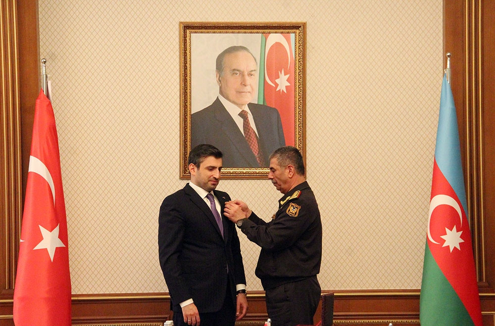 Azerbaijan Defense Minister awards Chief Technology Officer of Baykar company with medal