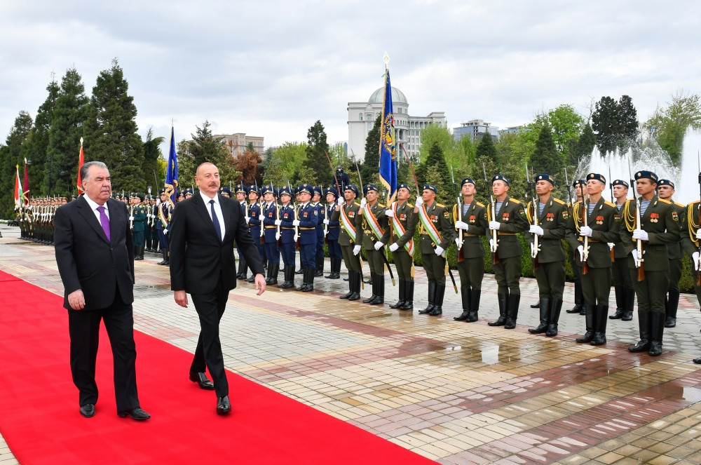 Official welcome ceremony was held for President Ilham Aliyev in Dushanbe
