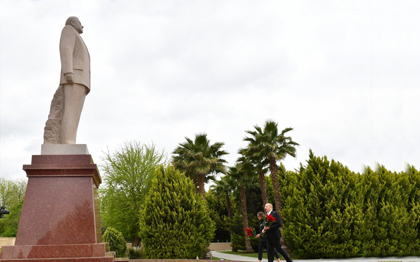 President Ilham Aliyev and First Lady Mehriban Aliyeva visited Salyan district
