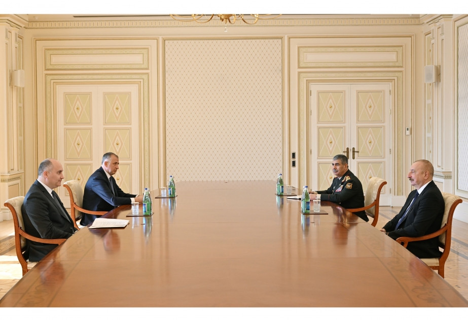 President Ilham Aliyev received Defense Minister of Georgia