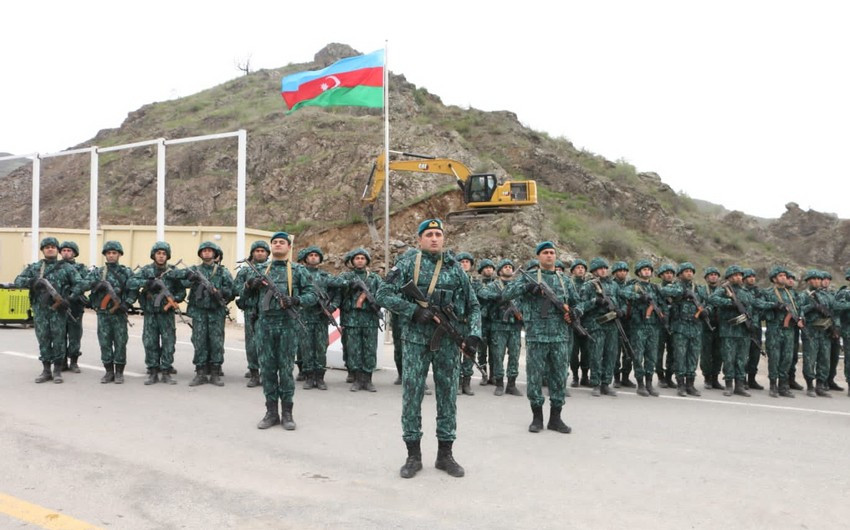 Azerbaijani flag raised at checkpoint established on border with Armenia