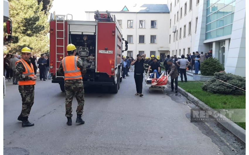 Gəncədə xəstəxanada yanğın olub