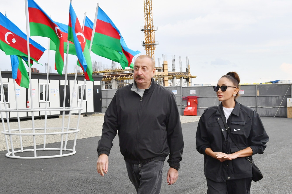 President Ilham Aliyev and First Lady Mehriban Aliyeva attended groundbreaking ceremony for Aghdam Mugham Center