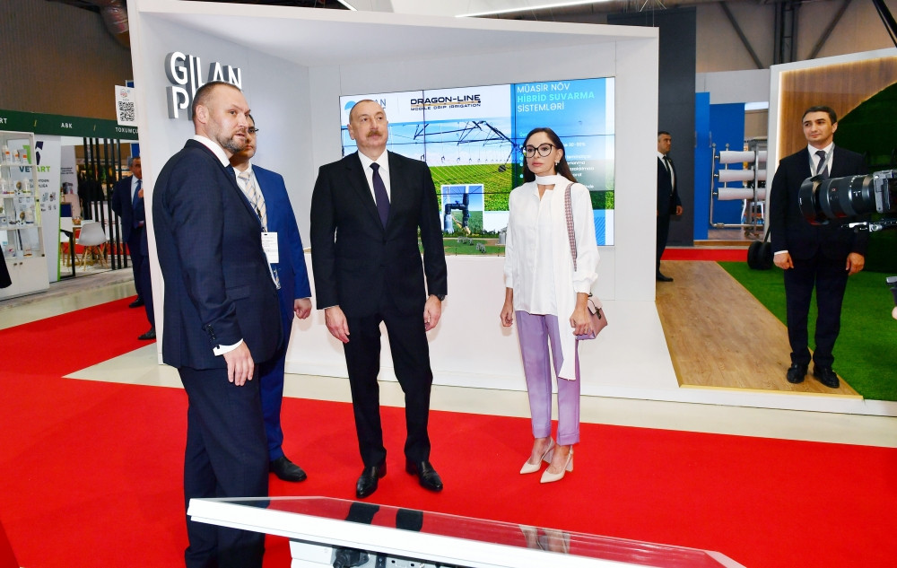President Ilham Aliyev and First Lady Mehriban Aliyeva viewed the 16th "Caspian Agro" and the 28th "InterFood Azerbaijan" exhibitions