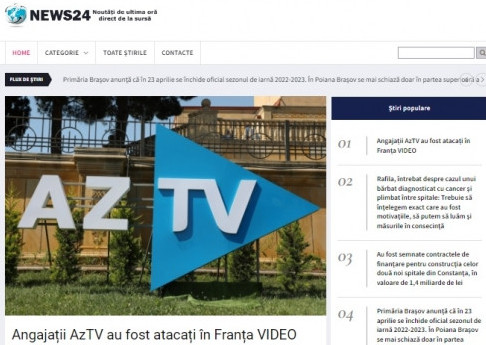 Teodora Marin: "Fransada AzTV-nin əməkdaşlarının hücuma məruz qalması qəbuledilməzdir"