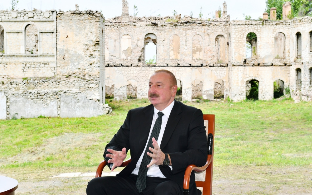 President of Azerbaijan Ilham Aliyev was interviewed by Euronews TV channel