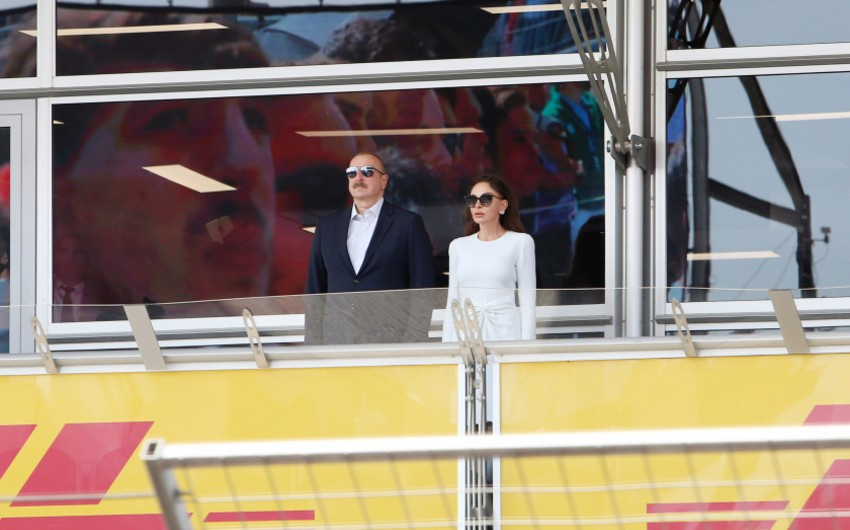 President Ilham Aliyev and First Lady Mehriban Aliyeva watched men's 100 metres final at World Athletics Championships in Budapest
