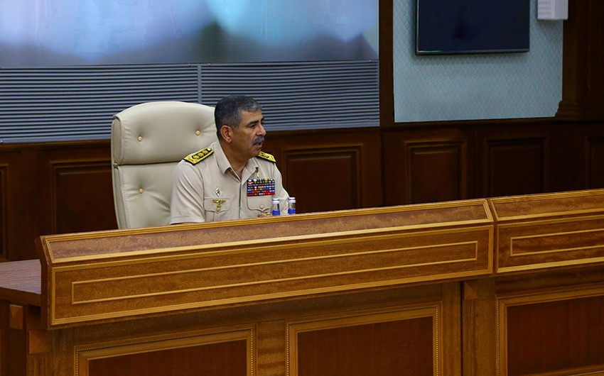 Azerbaijani Defense Minister holds official meeting