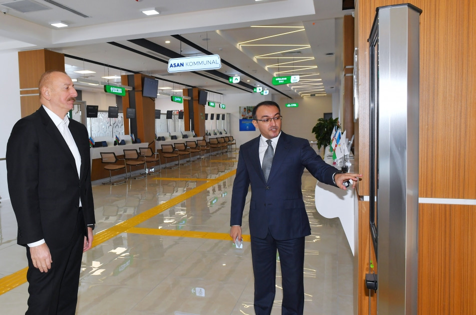 Президент Ильхам Алиев открыл Лянкяранский региональный центр ASAN xidmət