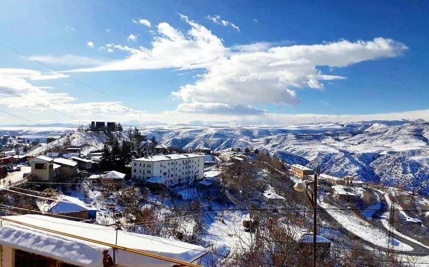 В Лачыне высота снежного покрова достигла 60 см